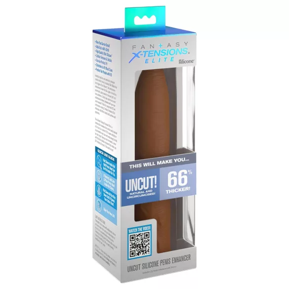 Pipedream X-TENSION Elite - podesiva otvorena navlaka za penis (natur)