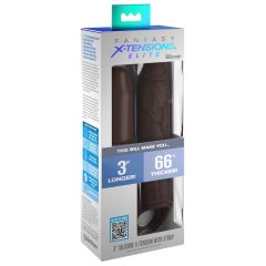X-TENSION Elite 3 - ovojnica penisa sa skrotumom (smeđa)