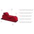 Liberator Esse Lounger - Podesivi seks sofa, 3 dijela (crvena)