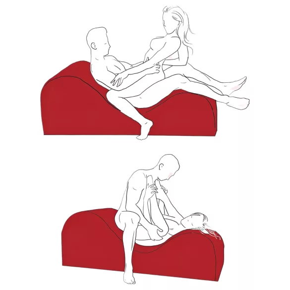 Liberator Esse Lounger - tantra fotelja na 3 dijela - crvena