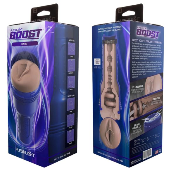 Fleshlight Boost Bang - realističan masturbator vagina - natur boja