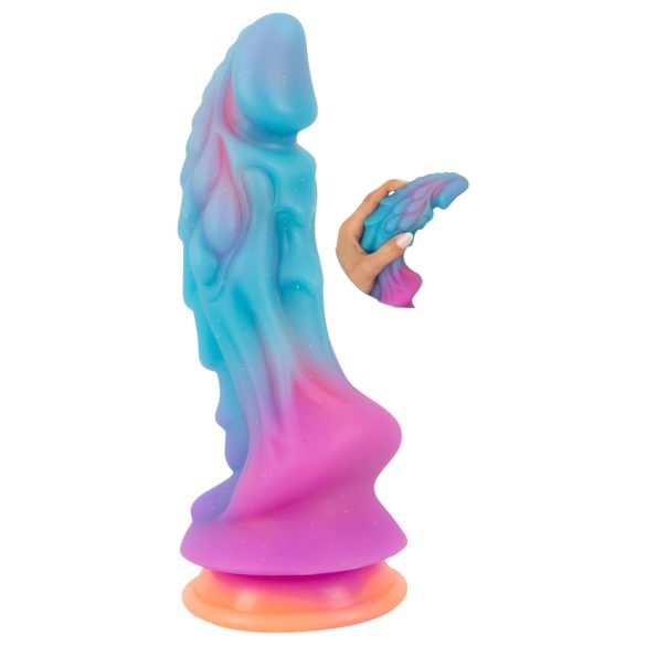 Beasty Cocks - izvanzemaljski dildo od silikona (plavo-narančasti)