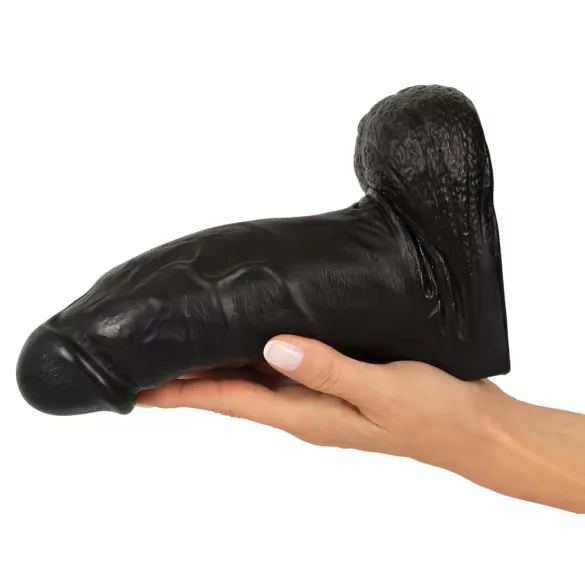 Realistixxx - realistični dildo s testisima - 22 cm - crni