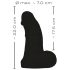 Realistixxx Real Giant - dildo s testisima - 22 cm (crna)