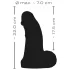 Realistixxx - realistični dildo s testisima - 22 cm - crni