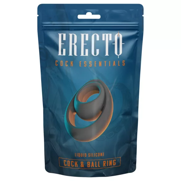 Erecto - penis i testisni prsten - jaka erekcija - crni