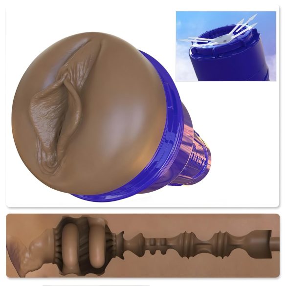 Fleshlight Boost Bang - realistična smeđa masturbatornica