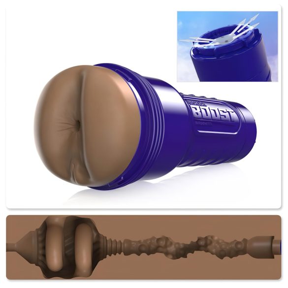 Fleshlight Boost Blast - realistični smeđi analni masturbator
