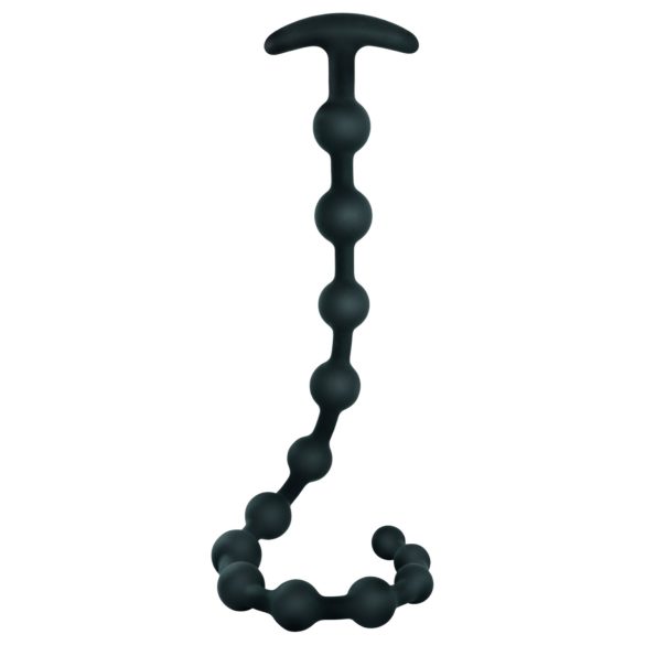 Crni Baršun - analni dildo s perlicama (crni)