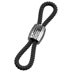 Rebel Heavy Rope - podesivi prsten za penis i testise (crni)