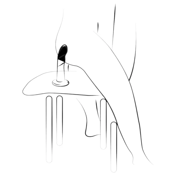 ROMP Piccolo - fleksibilni silikonski dildo - plavo-ljubičasti