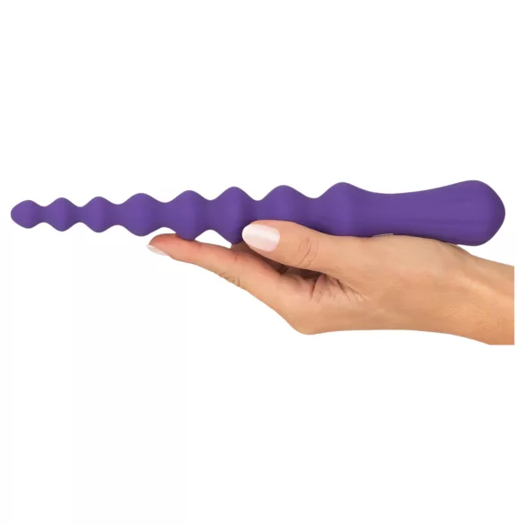 You2Toys - fleksibilni analni dildo s kuglicama - ljubičasta