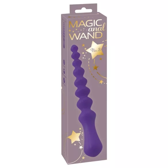 You2Toys - fleksibilni analni dildo s kuglicama - ljubičasta