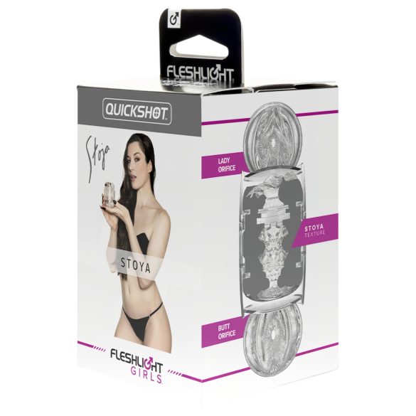 Fleshlight Quickshot Stoya - prijenosni masturbator (prozirni)