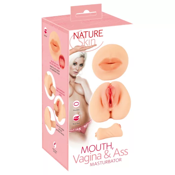 Nature Skin - masturbator vagina i usta - realističan puderasti