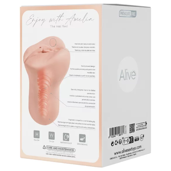 Alive - masturbator umjetna vagina - realistična - nježna boja