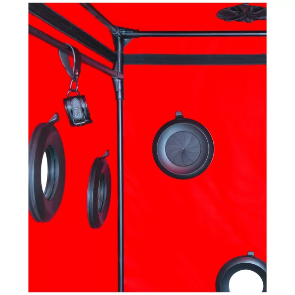 Secretdome - BDSM seks kabina s prorezima (crna)