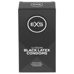 EXS Black - lateks kondom - crni - 12 komada
