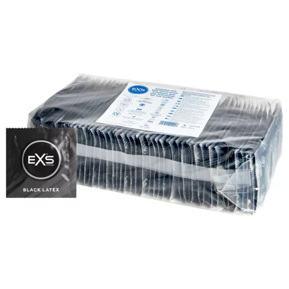 EXS Black - lateks kondom - crni - 100 komada