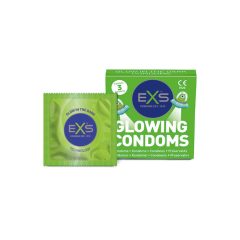 EXS Glow - veganski svjetleći kondomi (3 kom)
