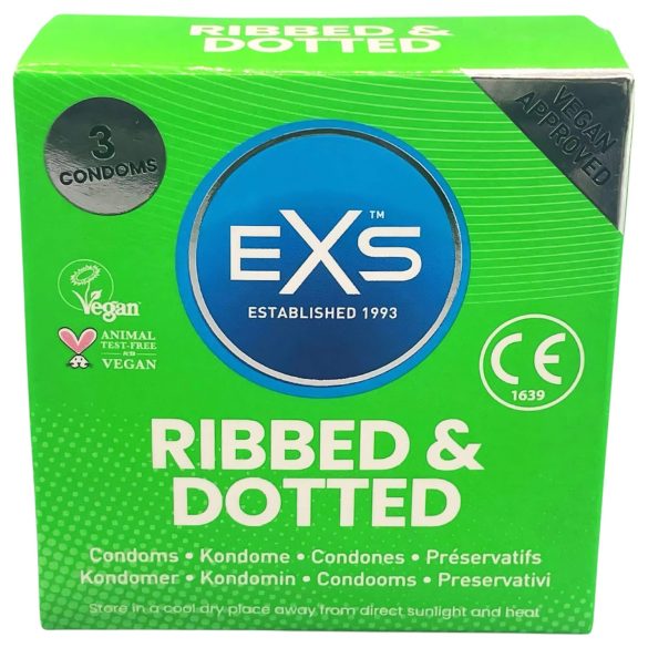 EXS rebrasti, točkasti i prošireni - kondom (3 komada)