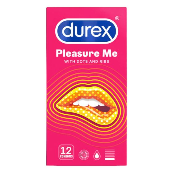Durex Emoji PleasureMe - rebrasti kondomi (12 kom)