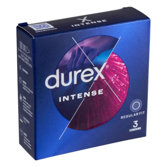 Durex Intense - rebrasti i točkasti kondomi (3 kom)