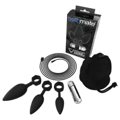   Bathmate Anal Training Plugs Vibe - set vibrirajućih analnih čepova (crni)