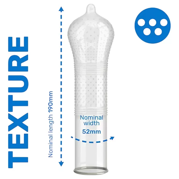 Pasante - rebrasti, točkasti kondom - 12 komada