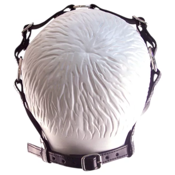 Rouge - maska i gag od prave kože - crna