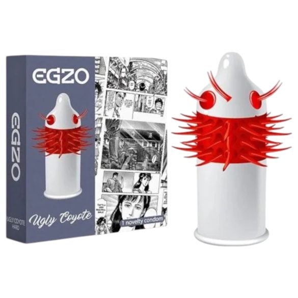 Egzo Ugly Coyote – kondom s dugim izbočinama (1 komad)