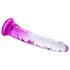 Usamljeni Koplje - lila proziran dildo s vakumom