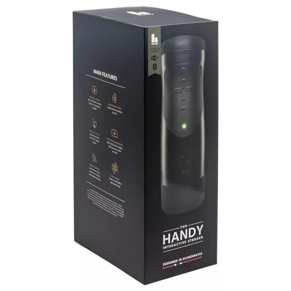 The Handy 1.1 - muški masturbator na mrežni pogon s VR opcijom - crni
