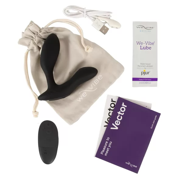We-Vibe Vector+ - vibrátor za analnu stimulaciju - punjivi, pametan, crni