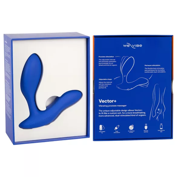 We-Vibe Vector+ - analni vibrator na baterije - pametan - plavi