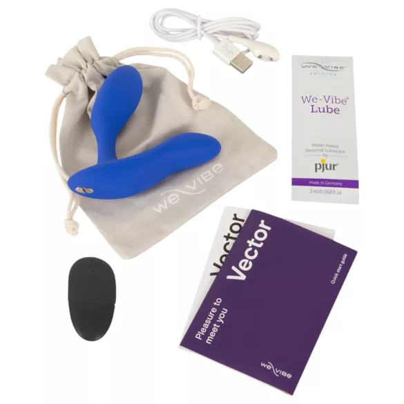 We-Vibe Vector+ - analni vibrator na baterije - pametan - plavi