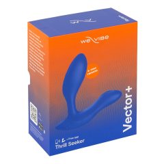  We-Vibe Vector+ - punjivi, vodootporni, pametni analni vibrator (plavi)