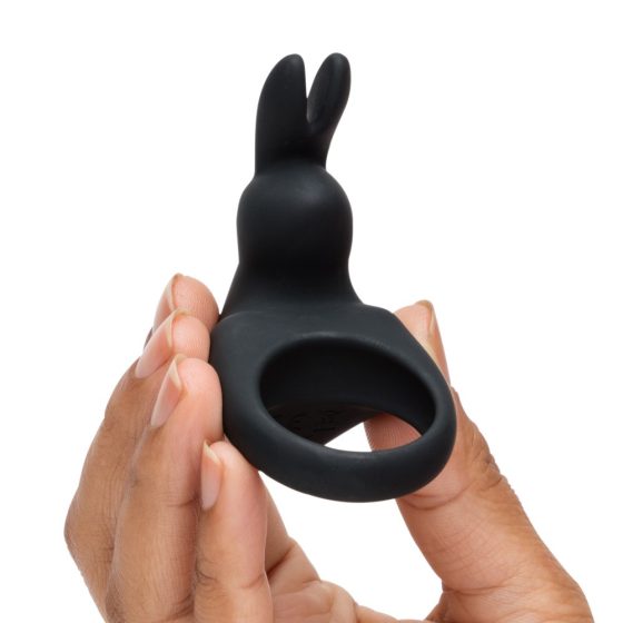 Happyrabbit Cock - punjivi vibrirajući prsten za penis (crni)