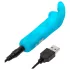 Happyrabbit - mini vibrator s punjivom baterijom u obliku zeca - plavi