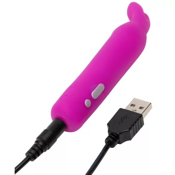 Happyrabbit - mini vibrator s ušima - punjivi - ljubičasti