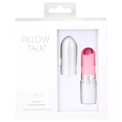   Pillow Talk Lusty - akumulatorski, jezičasti štapni vibrator (bijelo-ružičasti)