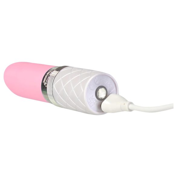 Pillow Talk Lusty - punjivi vibrator s jezikom (ružičasti)