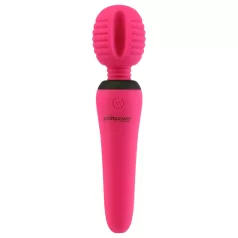   PalmPower - masažni vibrator s utorima - punjivi - silikon - roza