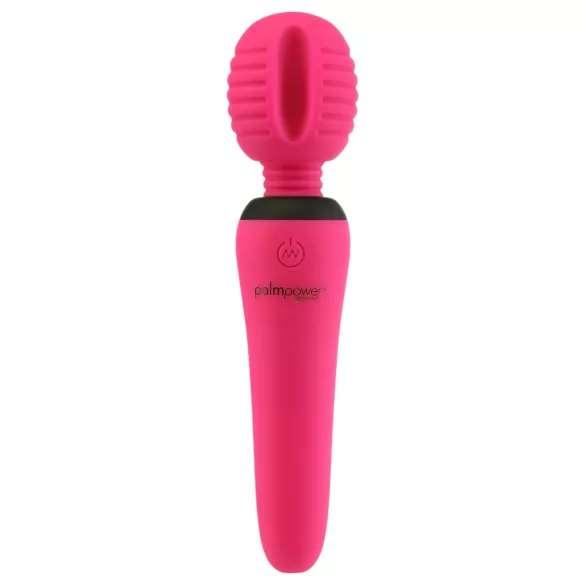 PalmPower - masažni vibrator s utorima - punjivi - silikon - roza