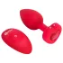 b-vibe heart - punjivi, daljinski analni vibrator (crveni)