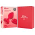 b-vibe heart - punjivi, daljinski analni vibrator (crveni)