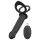 Crni Velvet Double F - remen analni vibrator (crni)