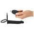 Crni Velvet Double F - remen analni vibrator (crni)