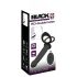 Crni Velvet Double F - remen analni vibrator (crni)