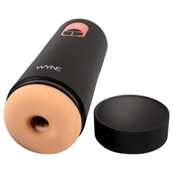 WYNE 07 - crni akumulatorski vibrator-slurper za muškarce